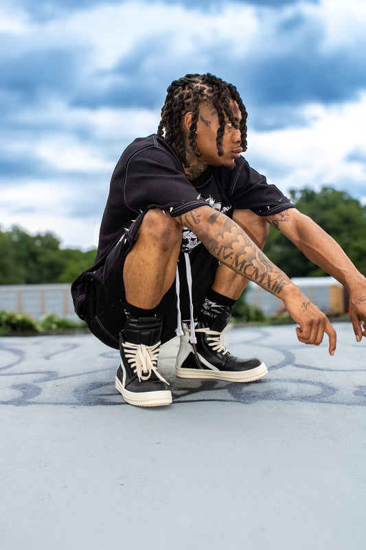 Spiked Black Supa Villainz Academy Jogger Set