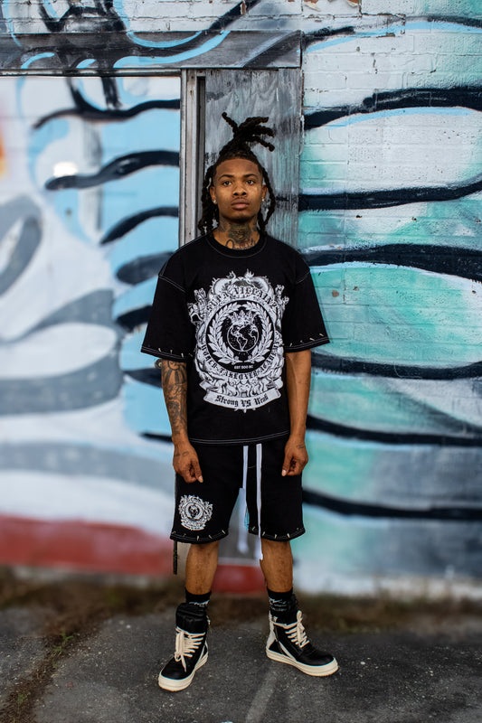 Spiked Black Supa Villainz Academy Jogger Set